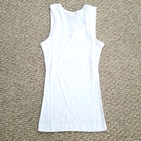 White Ribbed Tank Top - Picture 2 of 3